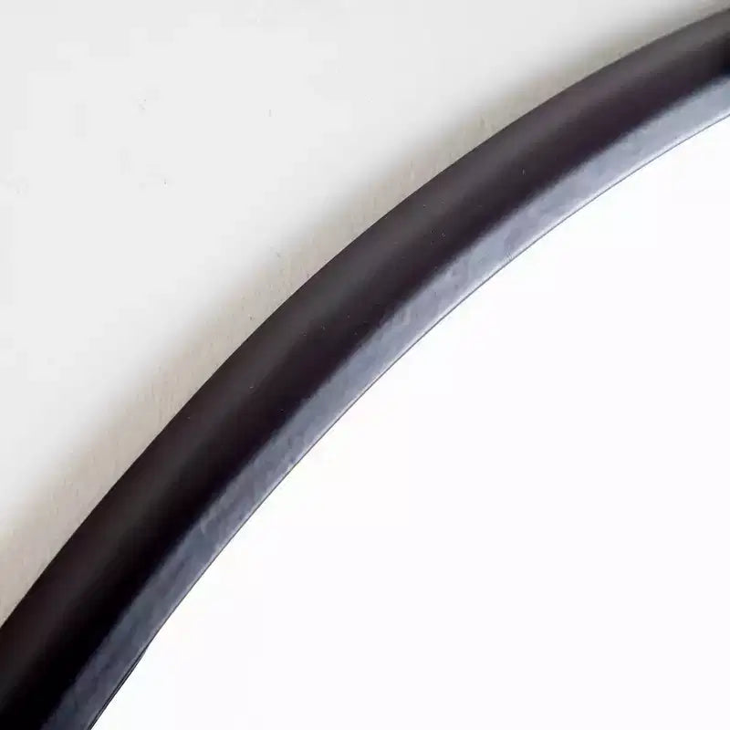 Specchio rotondo da parete nero, singolo