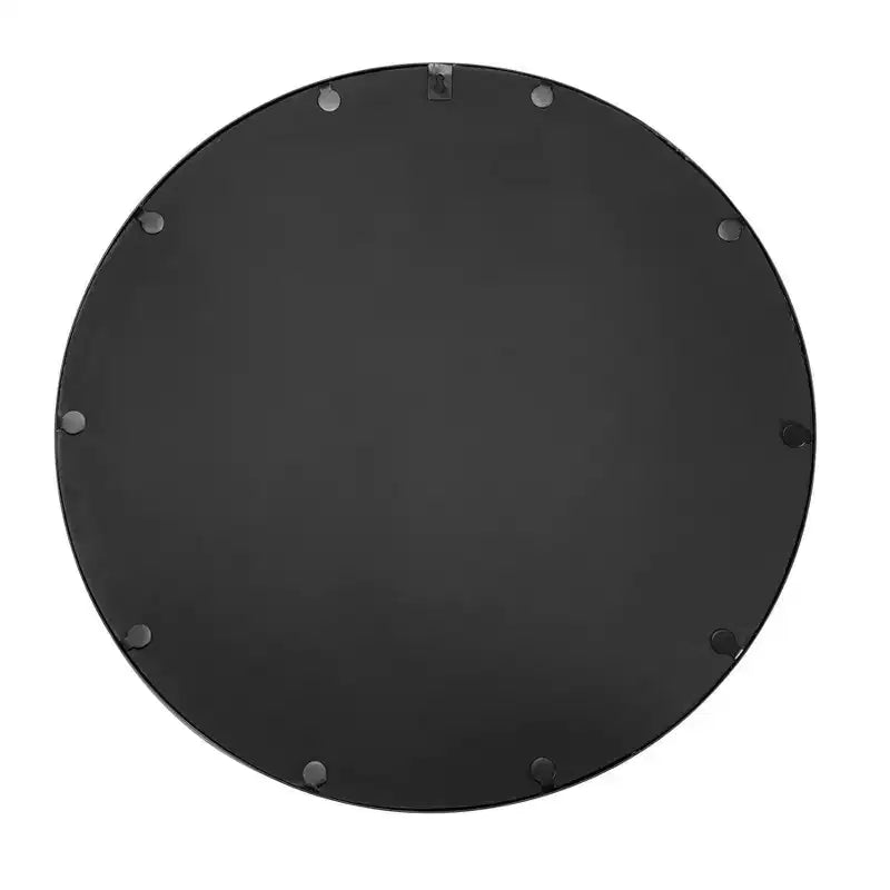 Specchio rotondo da parete nero, singolo