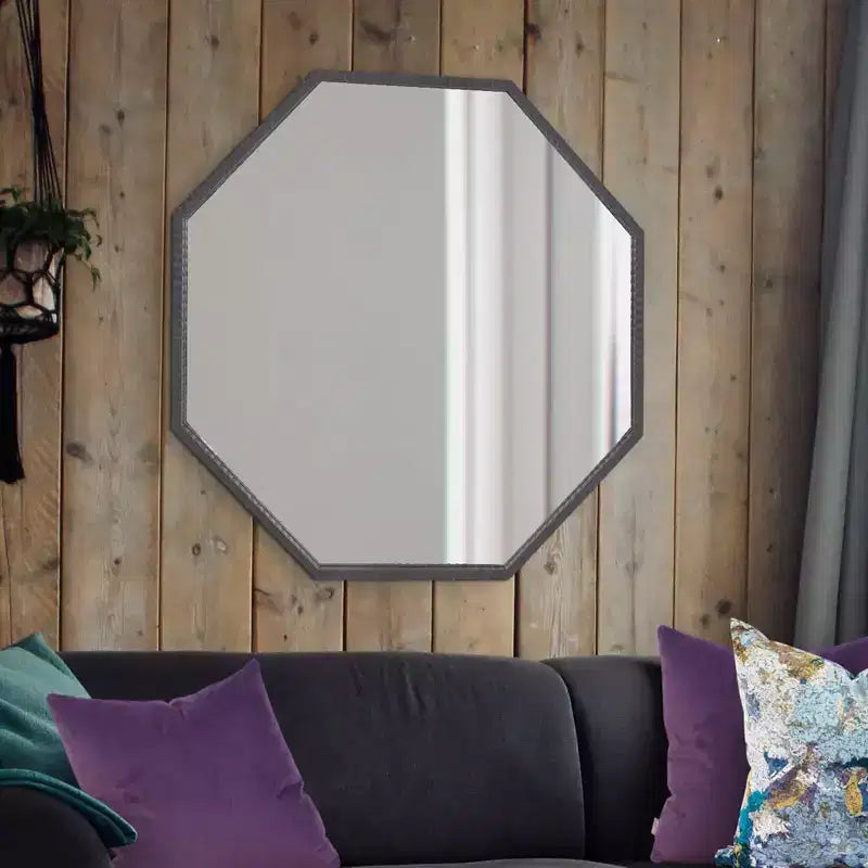 Specchio da parete rettangolare in grafite, singolo, 152x76 cm