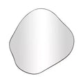 CosmoLiving by Cosmopolitan 28"x31" Metal Abstract Wavy Wall Mirror Black: Oval, No Assembly, Indoor Use, Wall Mount