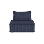 Poltrona modulare bassa accentata senza braccioli blu navy, 1 posto