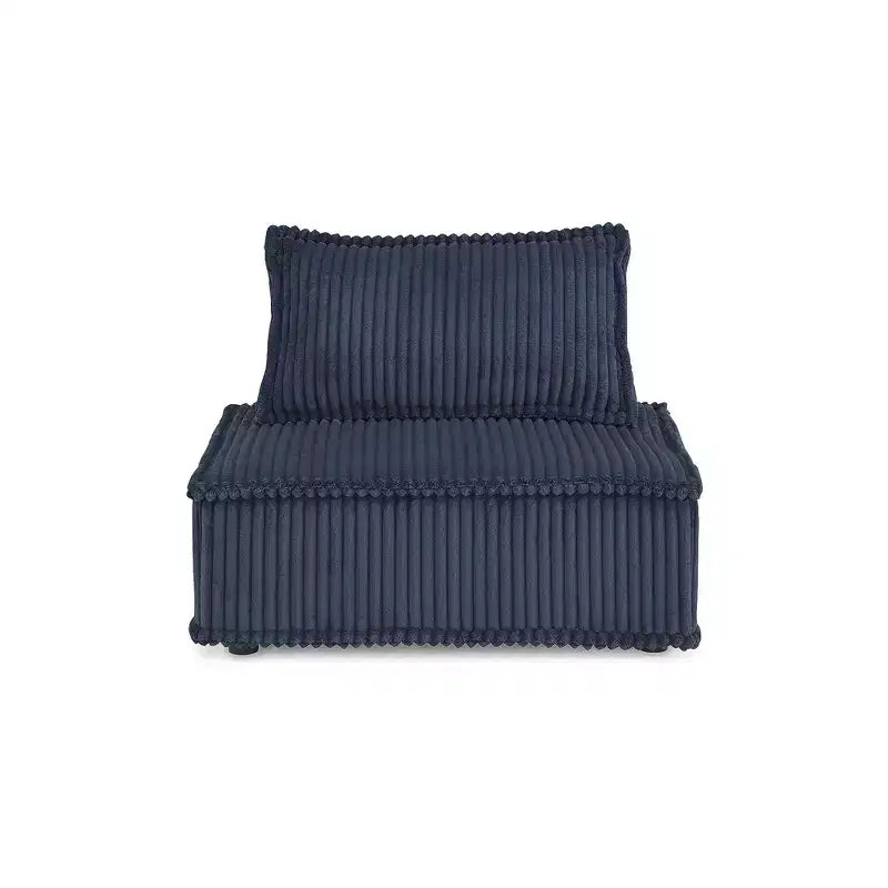 Poltrona modulare bassa accentata senza braccioli blu navy, 1 posto