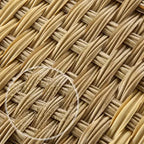 Cesto portaoggetti intrecciato marrone/grigio/naturale con coperchio – 65L, singolo