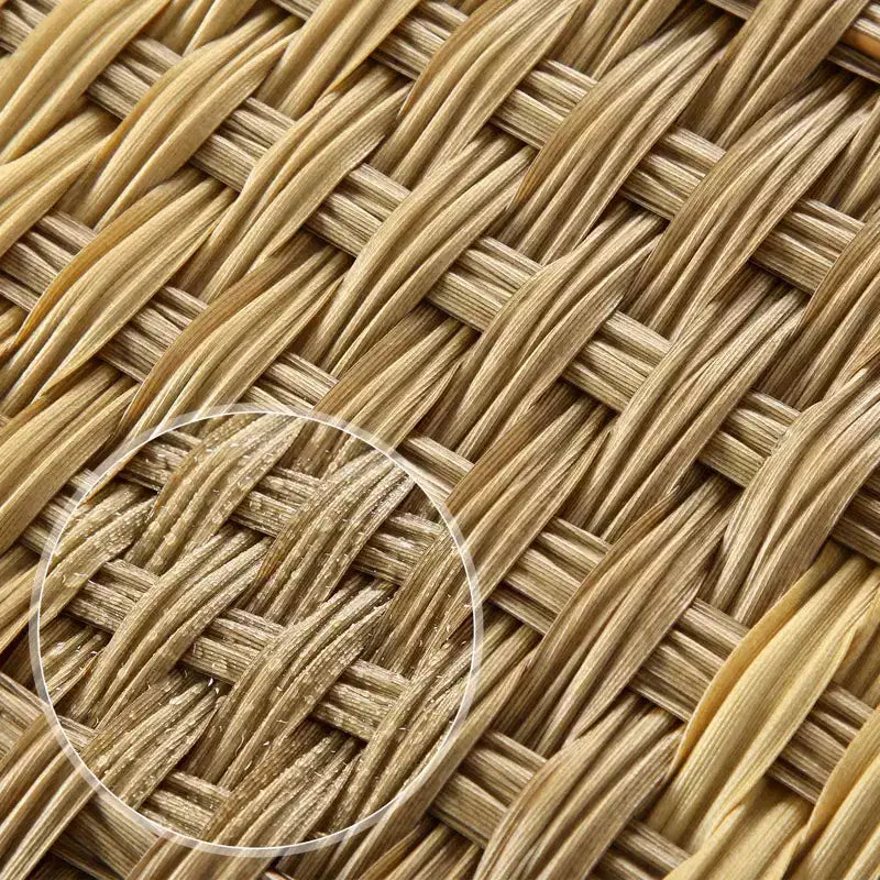 Cesto portaoggetti intrecciato marrone/grigio/naturale con coperchio – 65L, singolo