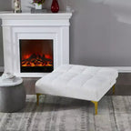 Poltrona Futon Convertible in Tessuto Teddy Beige, Singola