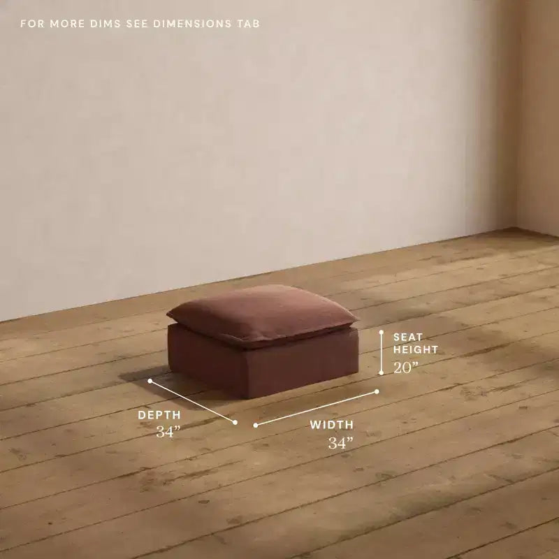 Pouf modulare quadrato – Seduta singola, Rivestimento lavabile