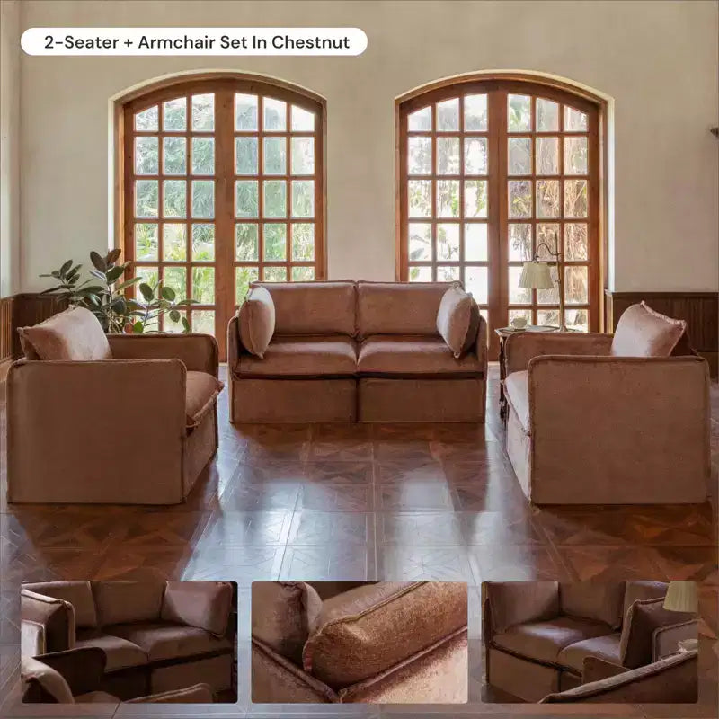 Pouf modulare quadrato – Seduta singola, Rivestimento lavabile