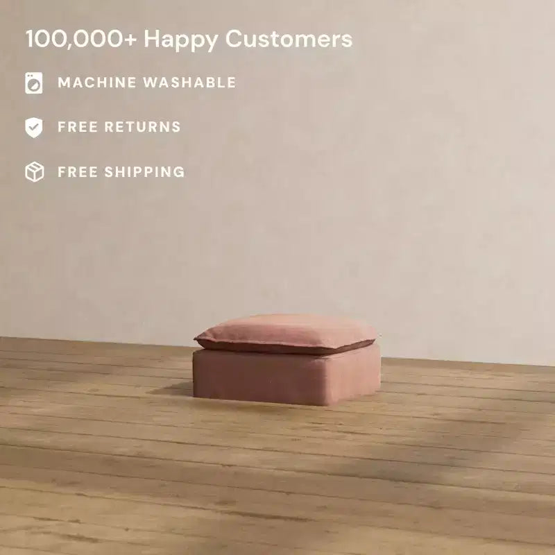 Pouf modulare quadrato – Seduta singola, Rivestimento lavabile