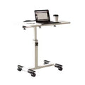 Overbed Table with Wheels Adjustable Height, Foldable Side Table, Rolling Table Standing Desk Potable Laptop Desk Computer