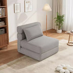 Divano letto pieghevole convertibile grigio scuro/grigio chiaro con cuscino, 1 posto