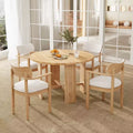 Christopher Knight Home Victoire Farmhouse 5 Piece Rubberwood Upholstered Dining Set