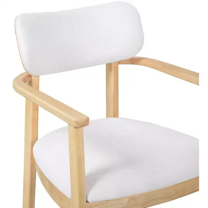 Set da pranzo da 5 pezzi in legno naturale stile rustico, 4 posti