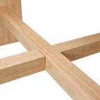Set da pranzo da 5 pezzi in legno naturale stile rustico, 4 posti
