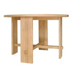 Set da pranzo da 5 pezzi in legno naturale stile rustico, 4 posti