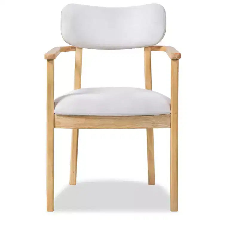 Set da pranzo da 5 pezzi in legno naturale stile rustico, 4 posti