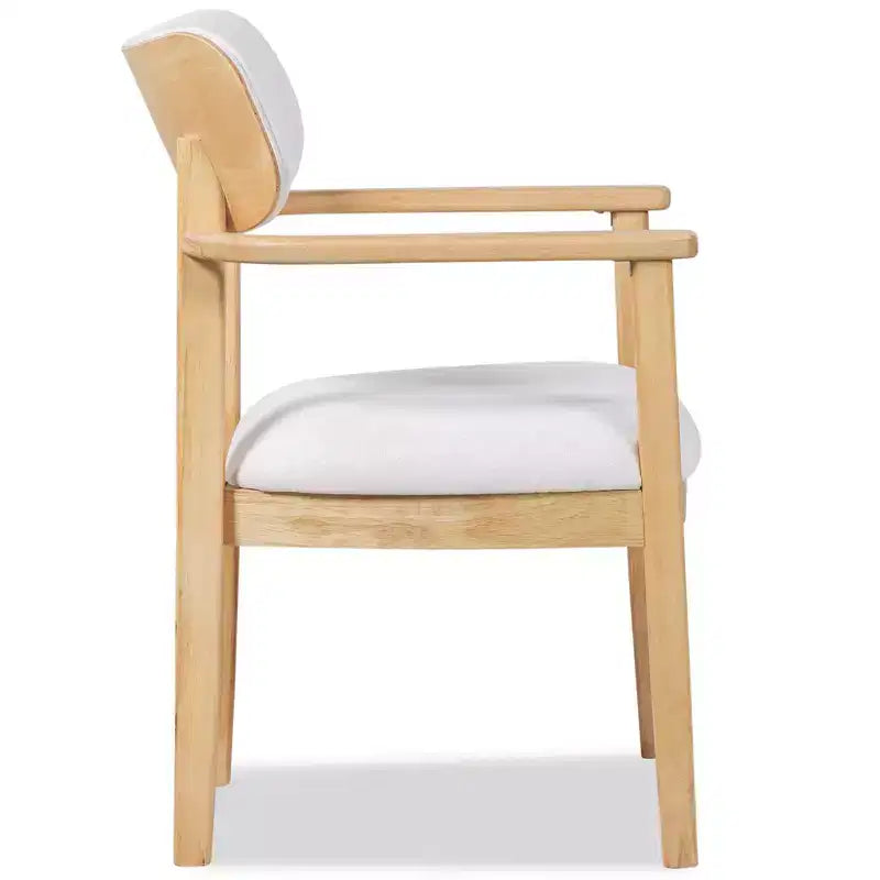 Set da pranzo da 5 pezzi in legno naturale stile rustico, 4 posti