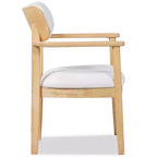 Set da pranzo da 5 pezzi in legno naturale stile rustico, 4 posti