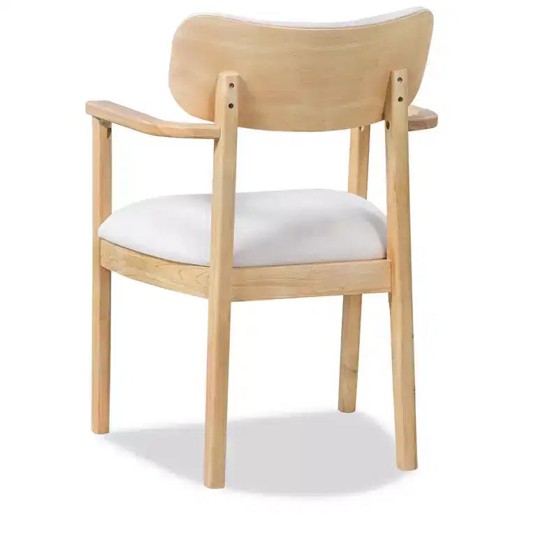 Set da pranzo da 5 pezzi in legno naturale stile rustico, 4 posti