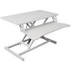 Scrivania regolabile in altezza Sit-Stand nera con vassoio per tastiera, 1 persona