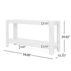 Tavolo Consolle Nero/Naturale con Ripiano Aperto, Uso per 1 Persona, 150 cm