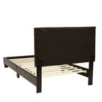Letto a piattaforma in similpelle marrone con testiera regolabile, singolo/matrimoniale/queen, 1-2 persone