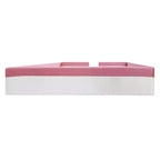 Letto a Pavimento Imbottito Rosa+Bianco con Recinzione e Scale, King, Per Bambini