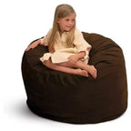 Ultimate Sack 3ft Bean Bag Chair, Oversized Indoor Comfy Lounger, Brown Suede