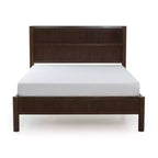 Struttura letto matrimoniale scanalata Pecan/Noce – Pino massiccio, per 1