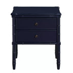 Comodino costiero blu notte con 2 cassetti