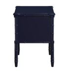 Comodino costiero blu notte con 2 cassetti