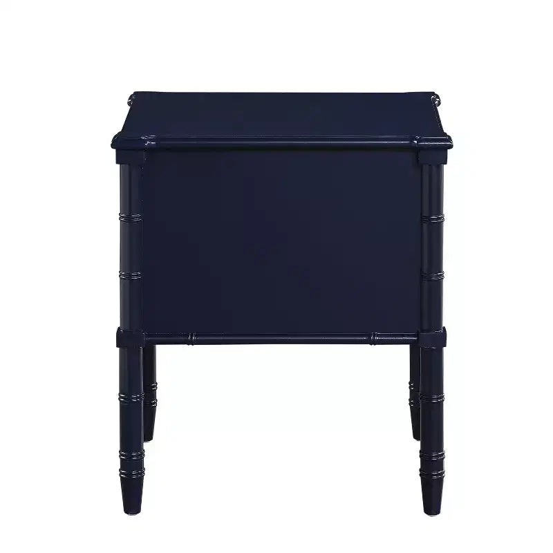 Comodino costiero blu notte con 2 cassetti