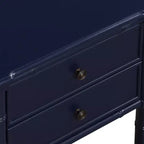 Comodino costiero blu notte con 2 cassetti