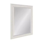 Specchio da parete singolo con cornice rettangolare bianca, 27x33 / 29x41