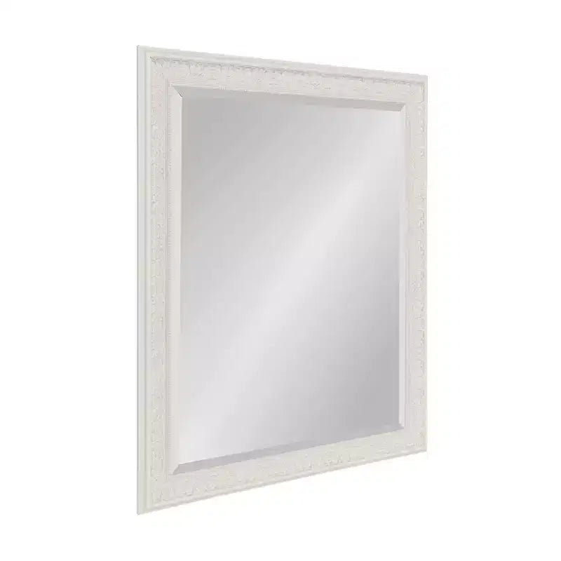 Specchio da parete singolo con cornice rettangolare bianca, 27x33 / 29x41