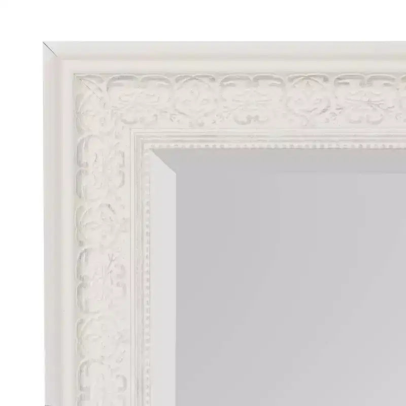 Specchio da parete singolo con cornice rettangolare bianca, 27x33 / 29x41