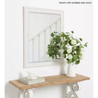 Specchio da parete singolo con cornice rettangolare bianca, 27x33 / 29x41