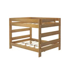 Letto a castello Queen-Over-Queen in legno massiccio, 2 posti letto, nei colori Barnwood Brown / Driftwood / Pecan Dip / White Wash