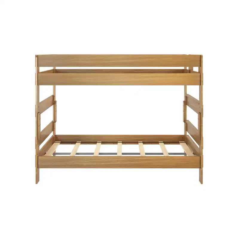 Letto a castello Queen-Over-Queen in legno massiccio, 2 posti letto, nei colori Barnwood Brown / Driftwood / Pecan Dip / White Wash
