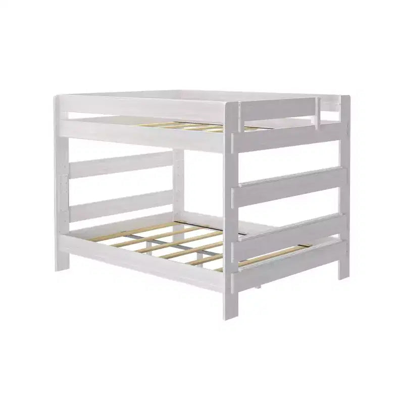 Letto a castello Queen-Over-Queen in legno massiccio, 2 posti letto, nei colori Barnwood Brown / Driftwood / Pecan Dip / White Wash