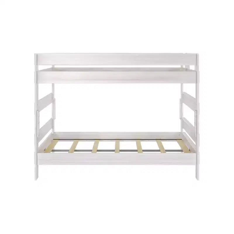 Letto a castello Queen-Over-Queen in legno massiccio, 2 posti letto, nei colori Barnwood Brown / Driftwood / Pecan Dip / White Wash