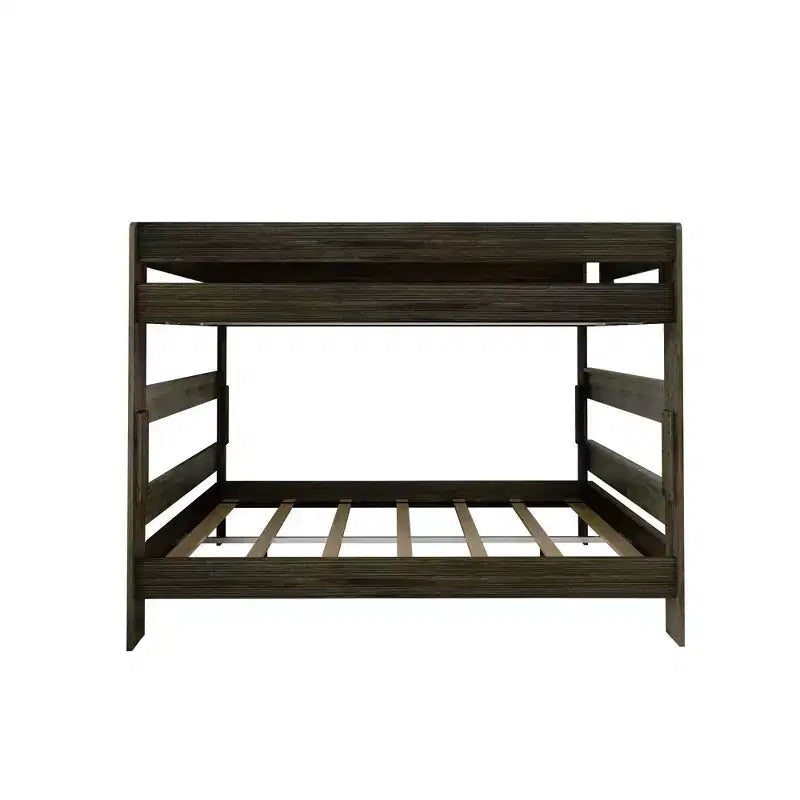 Letto a castello Queen-Over-Queen in legno massiccio, 2 posti letto, nei colori Barnwood Brown / Driftwood / Pecan Dip / White Wash