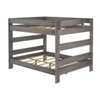 Letto a castello Queen-Over-Queen in legno massiccio, 2 posti letto, nei colori Barnwood Brown / Driftwood / Pecan Dip / White Wash