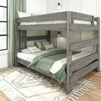 Letto a castello Queen-Over-Queen in legno massiccio, 2 posti letto, nei colori Barnwood Brown / Driftwood / Pecan Dip / White Wash