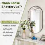HOMLUX 20x36/22x38 Oval Pill Mirror Wall Mount Full Length Bathroom Mirror Horizontal Vertical