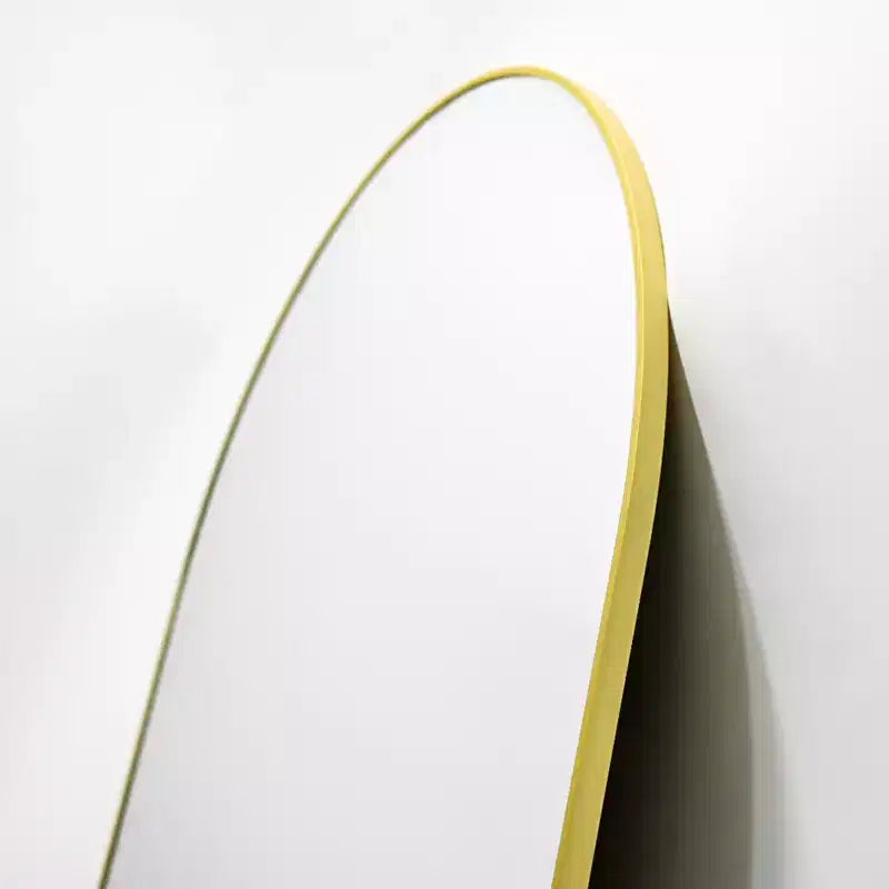 Specchio da parete ovale ad arco oro/nero, singolo, 20×36 / 22×38 pollici