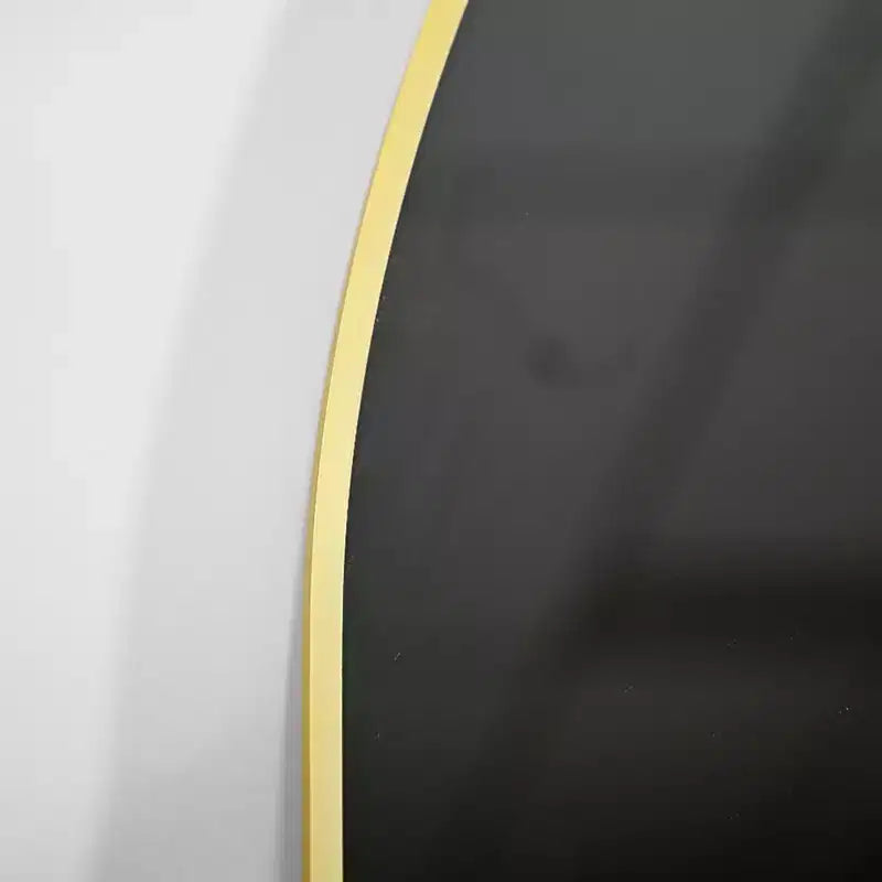 Specchio da parete ovale ad arco oro/nero, singolo, 20×36 / 22×38 pollici