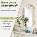 Specchio da parete ovale ad arco oro/nero, singolo, 20×36 / 22×38 pollici